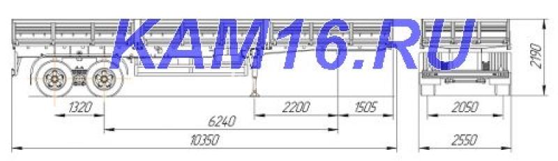 Полуприцеп НЕФАЗ 9334-20-11 бортовой